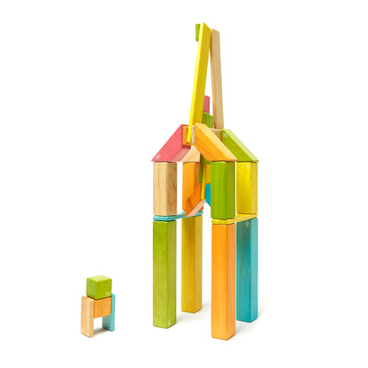 Tegu Magnetic Wooden Blocks, 90-Piece Classroom Kit, Tints