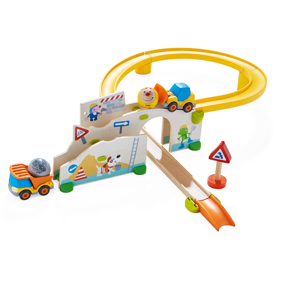 HABA Kullerbu Construction Site Play Track Starter Set - Interactive Toy