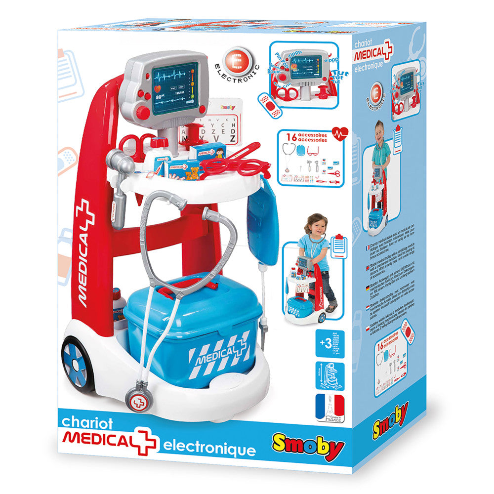 Smoby Interactive Doctor Playset Trolley with Sounds and Accessories