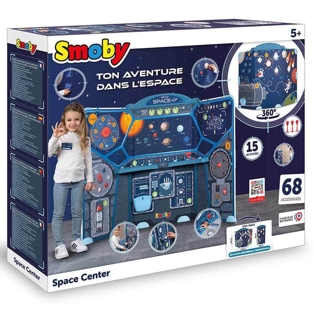 SMOBY Space Center Cardboard Playset - Interactive Solar System Learning