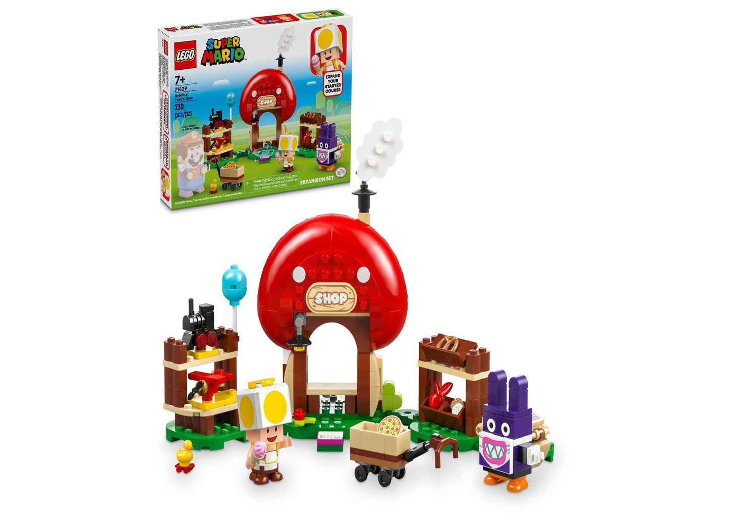 LEGO® Super Mario Nabbit at Toad's Shop Expansion Toy Set 71429, 230 Pieces