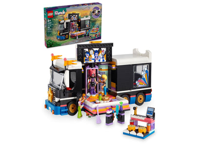 LEGO® Friends Pop Star Music Tour Bus Play Together Toy 42619, 845 Pieces