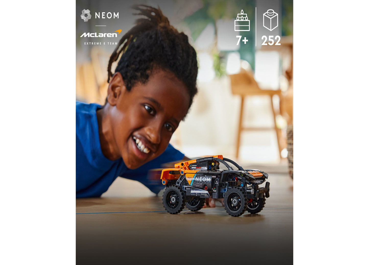 LEGO® Technic NEOM McLaren Extreme E Race Car Toy 42166, 252 Pieces