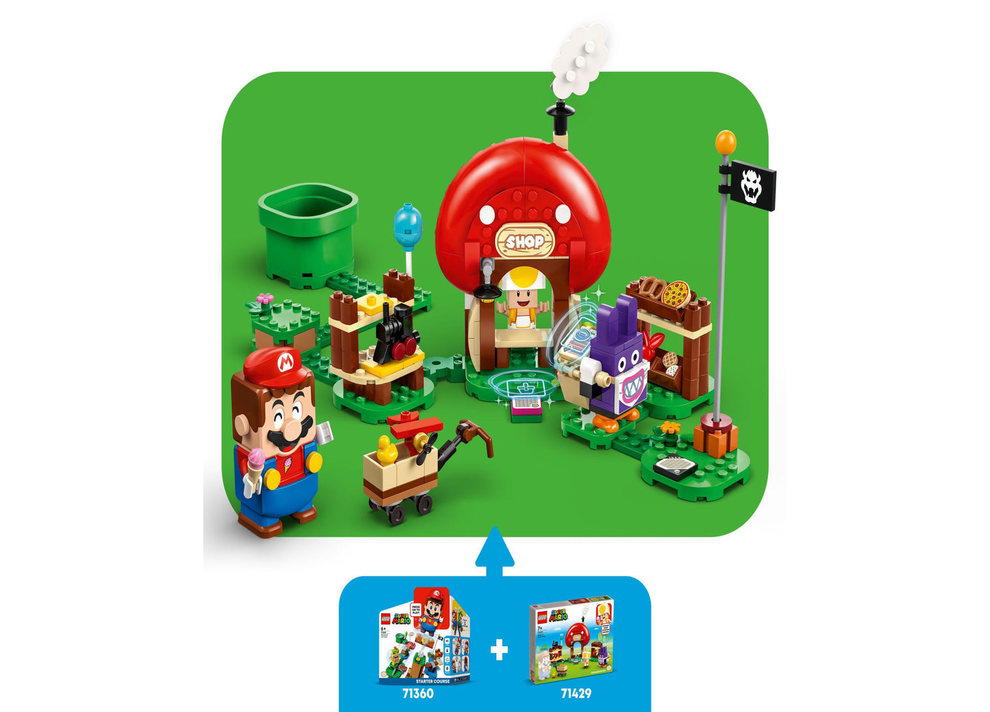 LEGO® Super Mario Nabbit at Toad's Shop Expansion Toy Set 71429, 230 Pieces