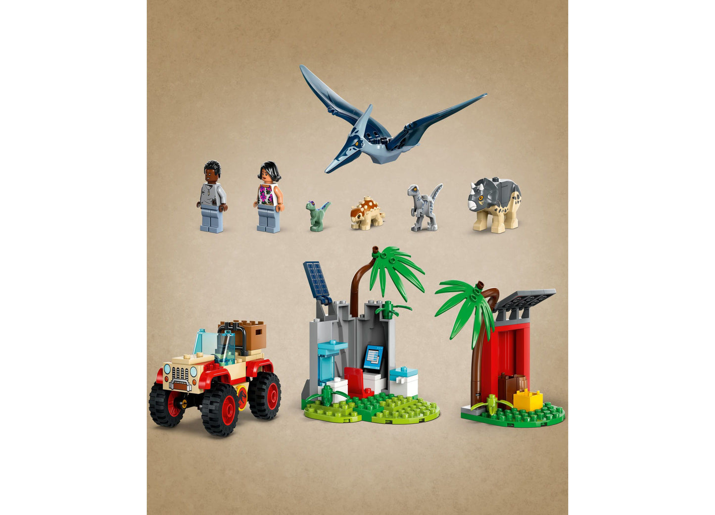 LEGO® Jurassic World Baby Dinosaur Rescue Center and Toy Car 76963, 139 Pieces