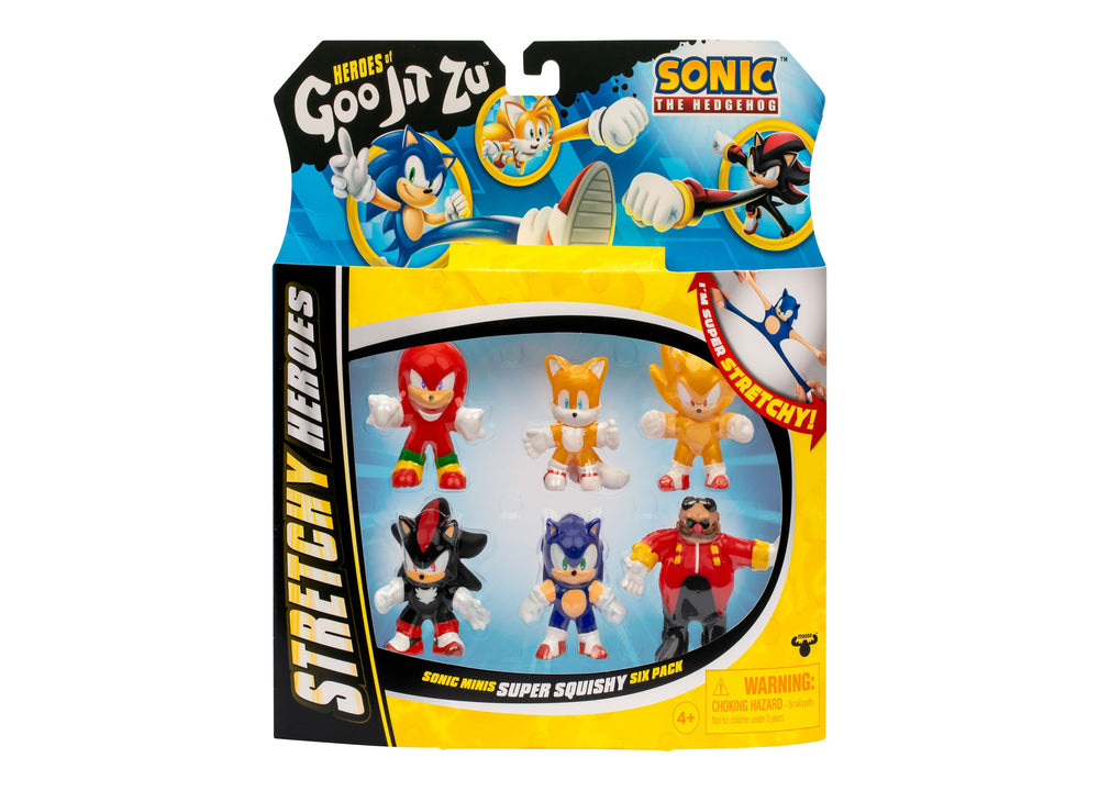 Heroes of Goo Jit Zu Sonic the Hedgehog Minis 6 Pack S4 Stretchy New Toy