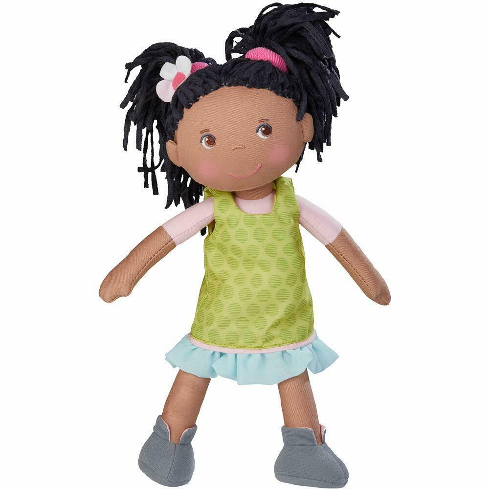 HABA Cari 12-inch Soft Doll with Pigtails and Spring Dress