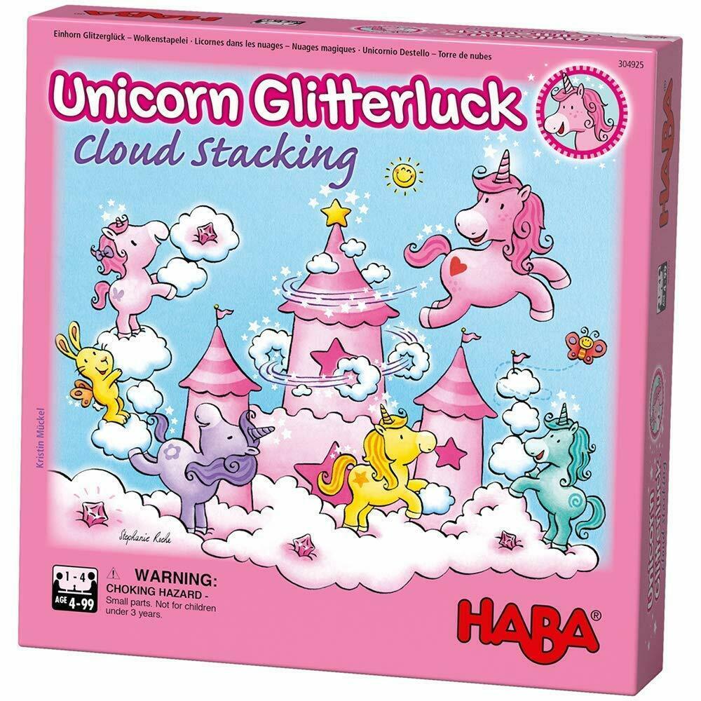 Unicorn Glitterluck Cloud Kingdom Stacking Board Game