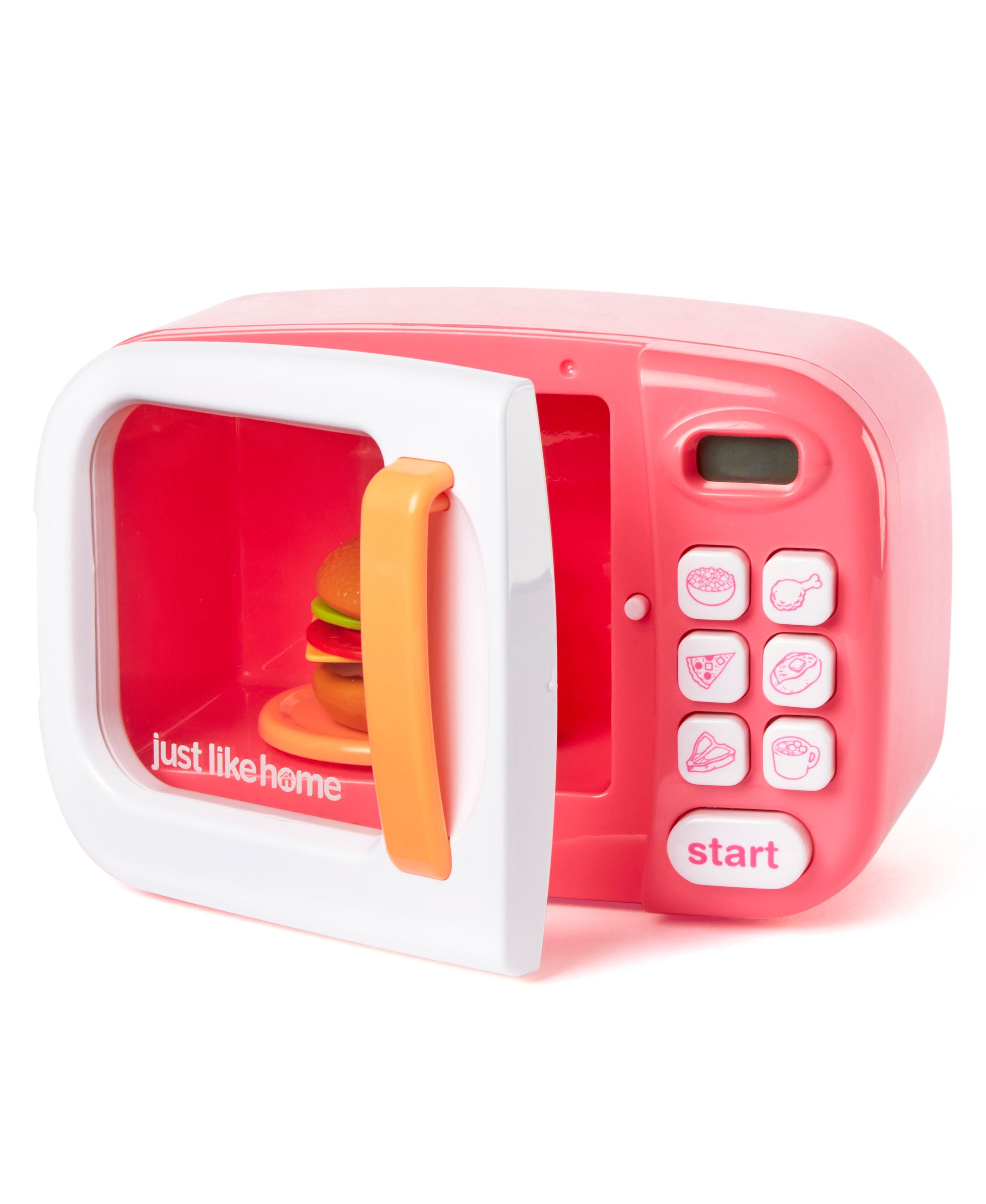 Just Like Home Microwave Kitchen Play Set Pink