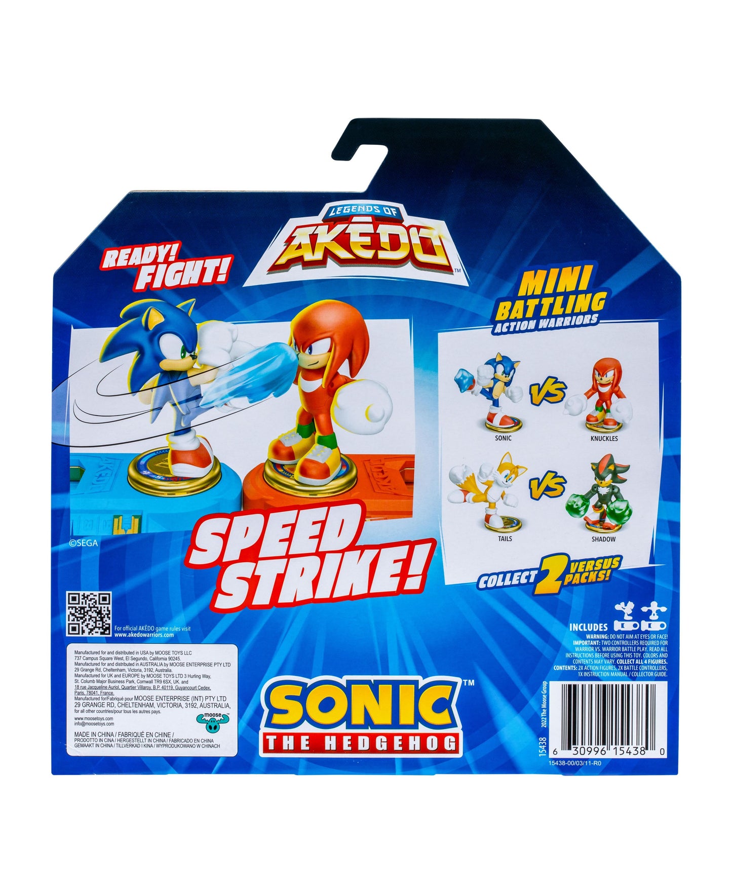 Akedo Sonic the Hedgehog Versus Knuckles S1 Action Figure