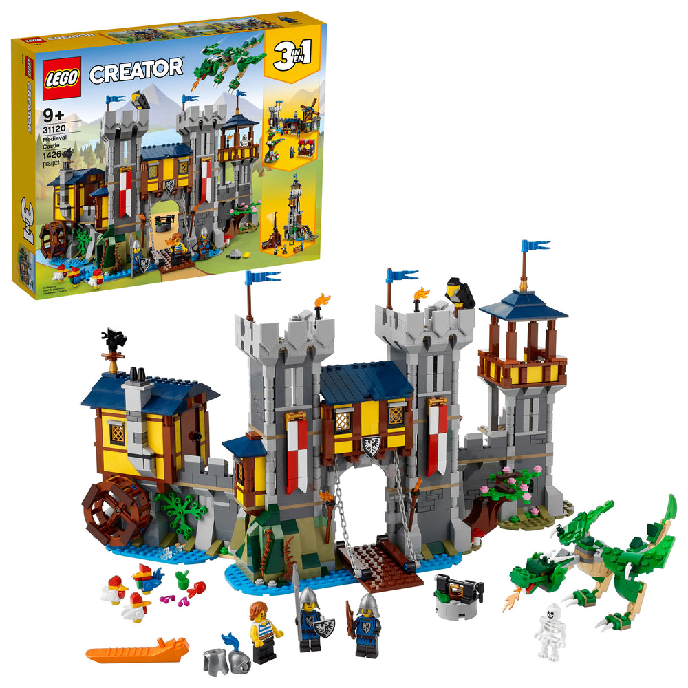 LEGO Creator 3in1 Medieval Castle Building Kit - 1426 Pieces