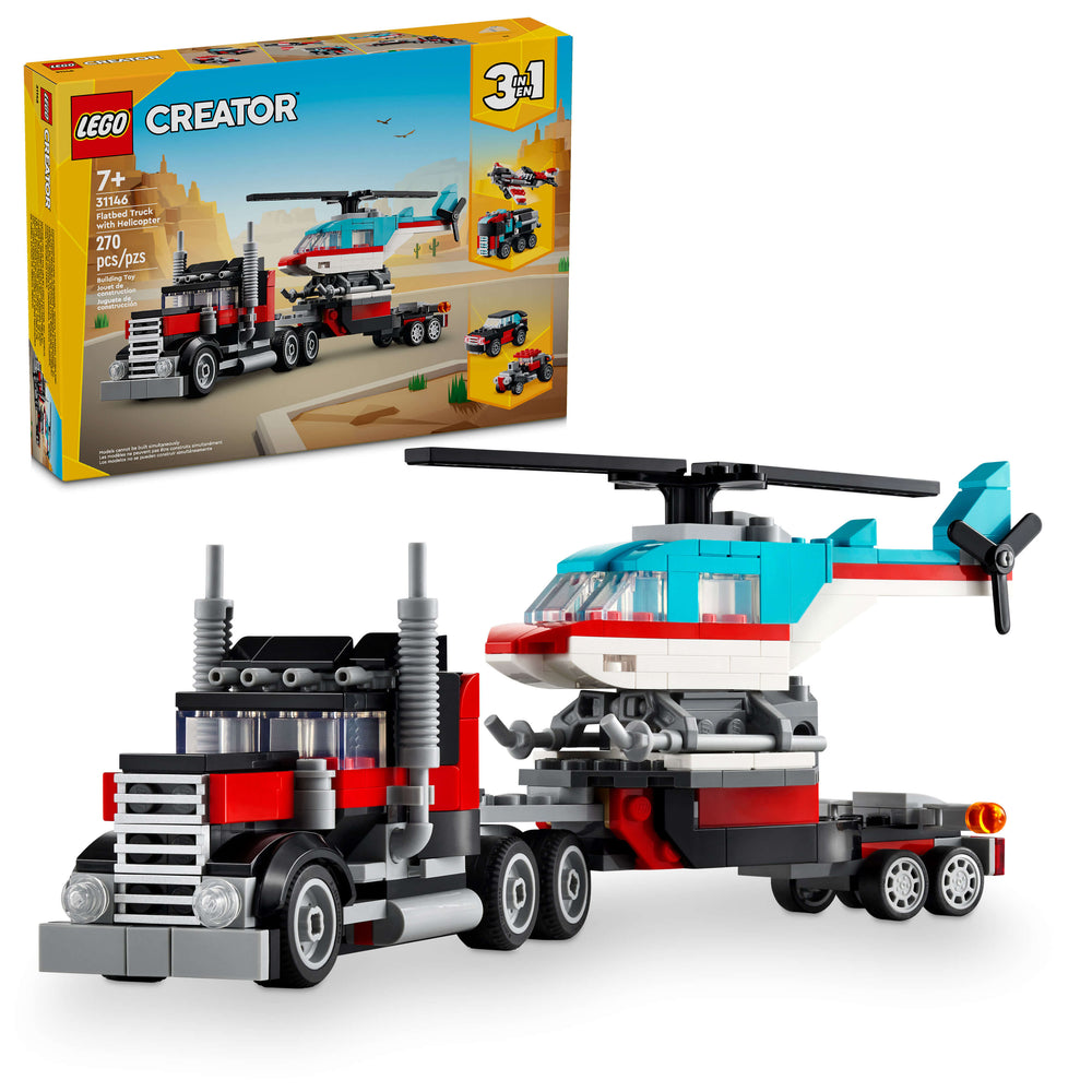 LEGO Creator Flatbed Truck with Helicopter Toy 31146