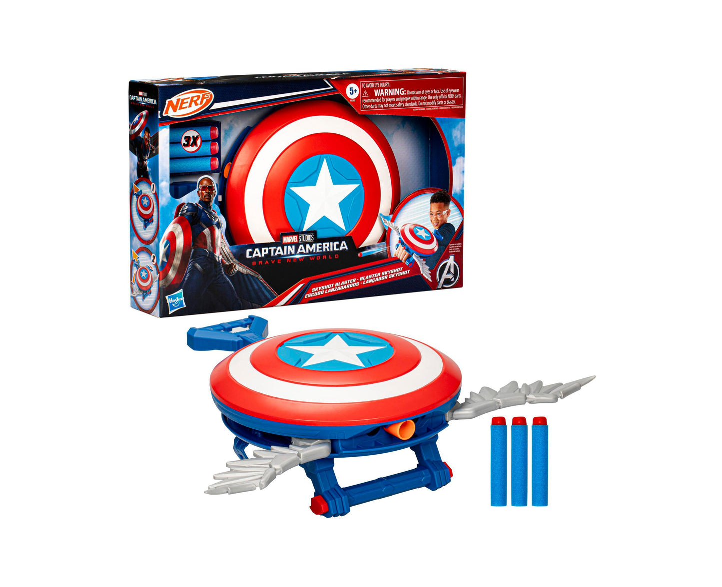 Studios Captain America Brave New World NERF Skyshot Blaster