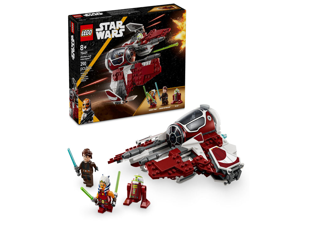 LEGO® Star Wars The Clone Wars Ahsoka's Jedi Interceptor Spaceship Building Toy 75401, 290 Pieces