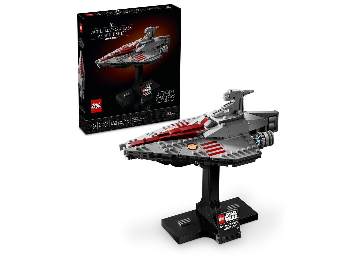 LEGO Star Wars Acclamator-Class Assault Ship Model 75404, 450-Piece Set