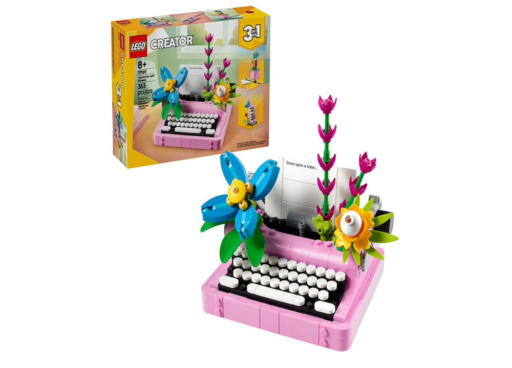 LEGO® Creator 3 in 1 Typewriter with Flowers Building Toy 31169, 363 Pieces