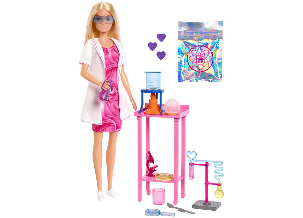 Barbie Scientist Doll with Lab Accessories and Color-Change Features