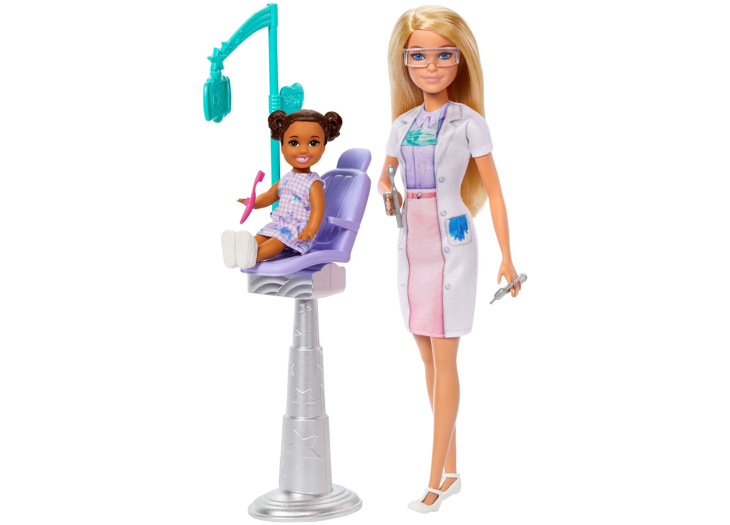 Barbie Dentist Playset with Blonde Doll, Kid Patient, and Dental Accessories