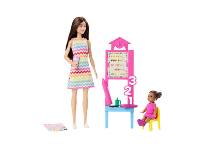 Barbie Teacher Doll Set - Brunette with Classroom Accessories