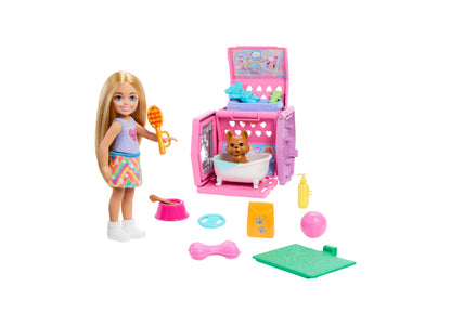 Barbie Chelsea Puppy Playset with Transformative Carrier and Doll