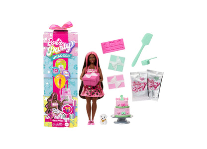 Barbie Party Unboxed Pet Birthday Series Doll & Accessories - Shimmerin’ Hearts Set