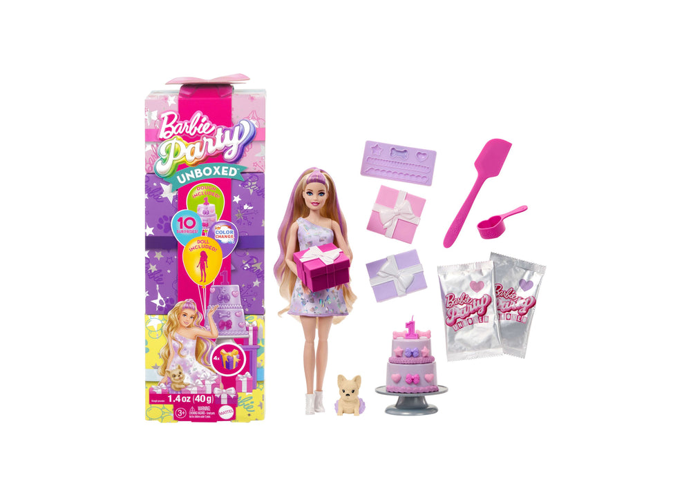 Barbie Party Unboxed Pet Birthday Series - Birthday Bows Doll with Accessories