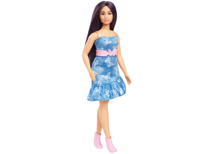 Barbie Fashionistas Doll 231 - Purple Hair in Denim Butterfly Dress