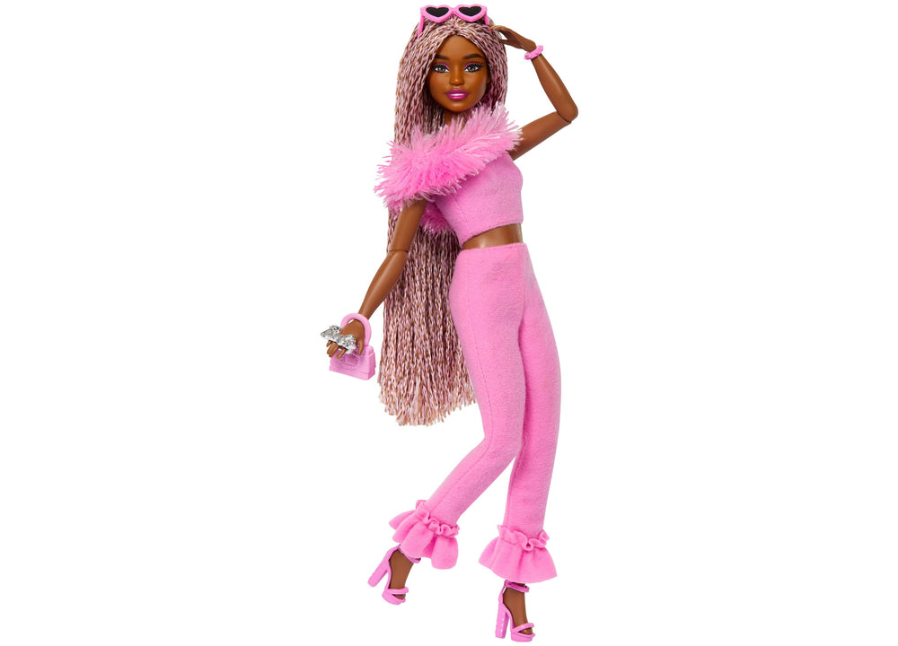 Barbie Deluxe Style Doll - Soft Pink Jumpsuit with Braided Hair