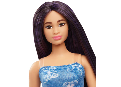 Barbie Fashionistas Doll 231 - Purple Hair in Denim Butterfly Dress