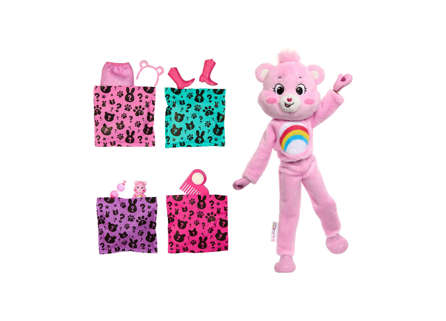 Barbie Cutie Reveal - Cheer Bear Plush Costume Doll with 10 Surprises