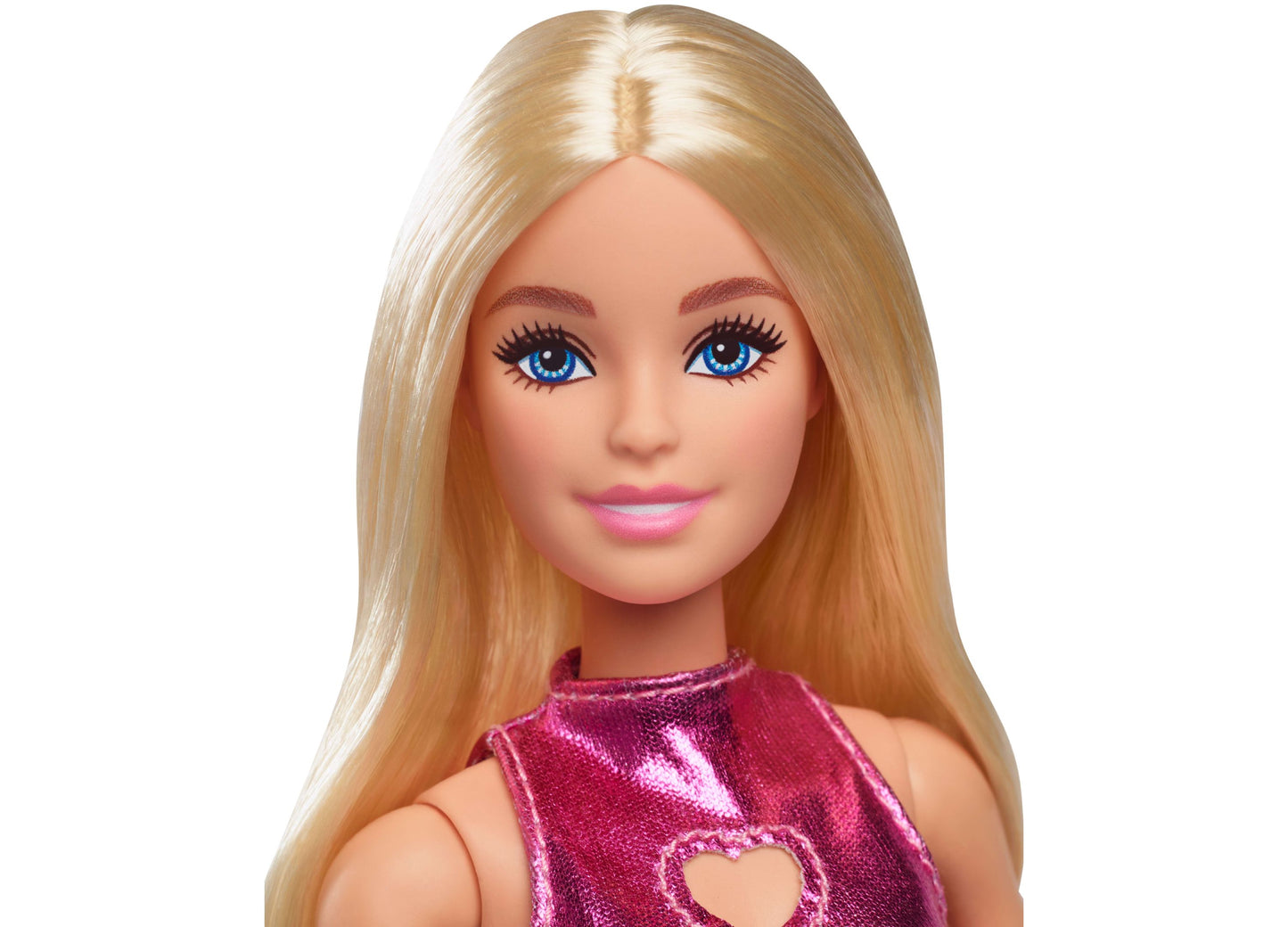 Barbie Fashionistas Doll 230 - Blond Hair in Metallic Pink Minidress