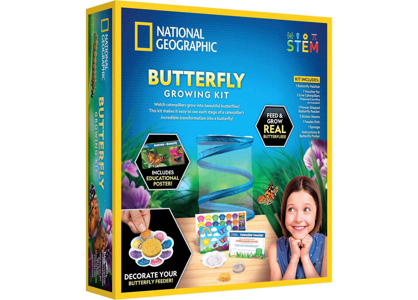 National Geographic Butterfly Growing Kit – Discover Metamorphosis