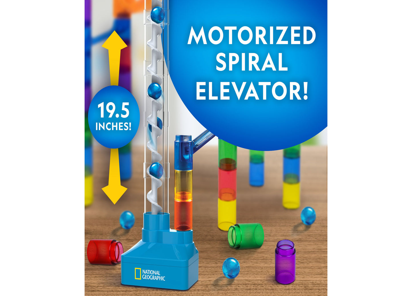 National Geographic Motorized Marble Run Builder Kit