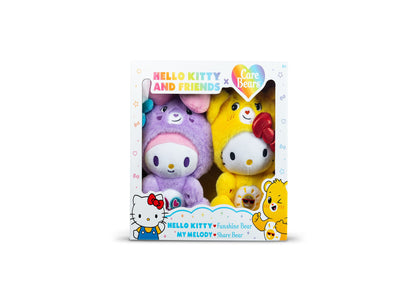 Hello Kitty X Care Bears 10 inch Plush Duo - Funshine & Share Bears