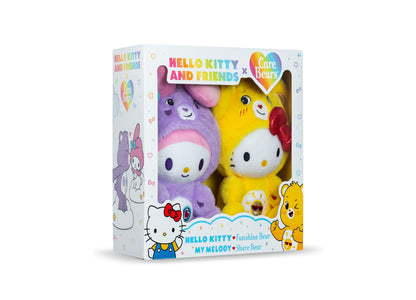 Hello Kitty X Care Bears 10 inch Plush Duo - Funshine & Share Bears