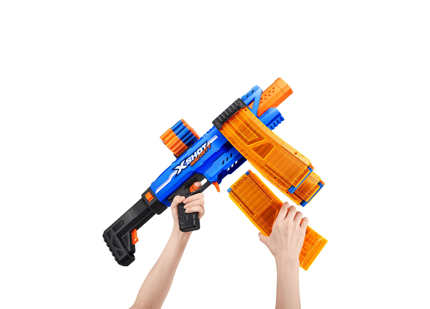 X-Shot Insanity Motorized Clip Blaster Showdown