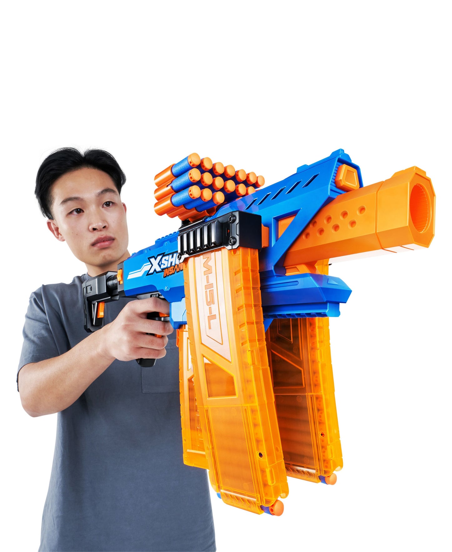 X-Shot Insanity Motorized Clip Blaster Showdown