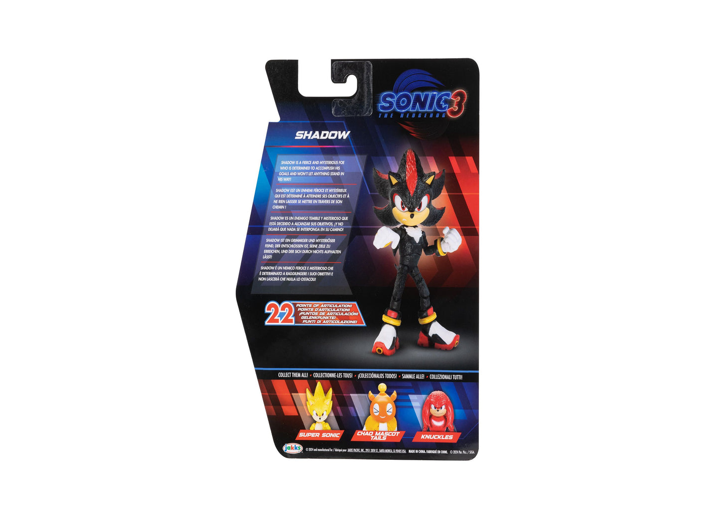 Sonic The Hedgehog 3 Movie 5" Shadow Action Figure