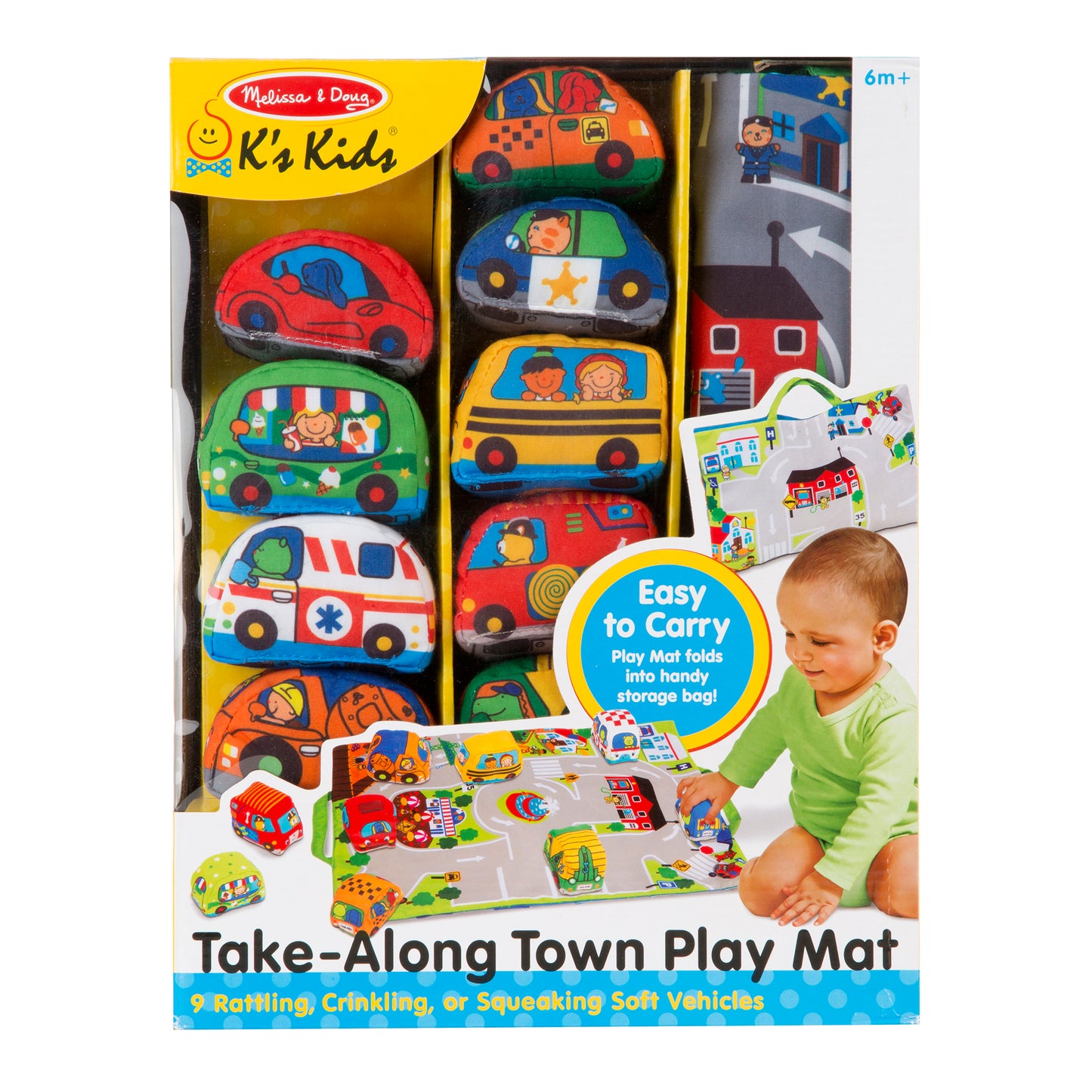 Melissa & Doug Take-Along Town Play Mat ‚Äì Interactive Travel Toy