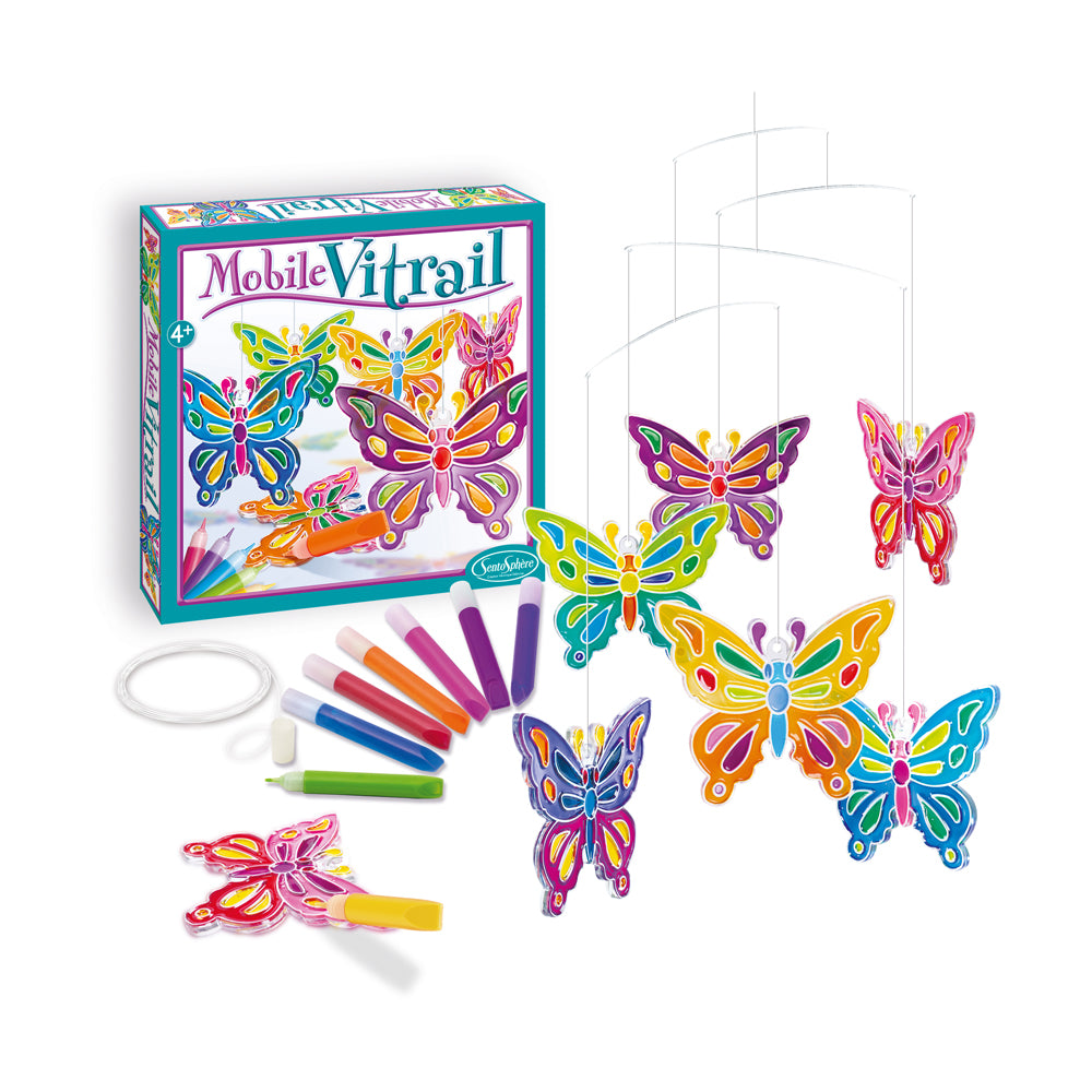 SentoSphere USA Mobile Vitrail Crystal Butterflies Art Kit