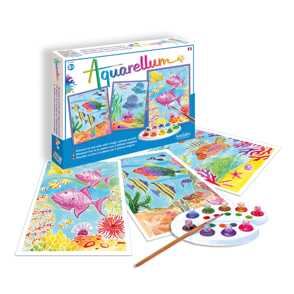 SentoSphere Aquarellum Large Coral Reefs Watercolor Paint Set