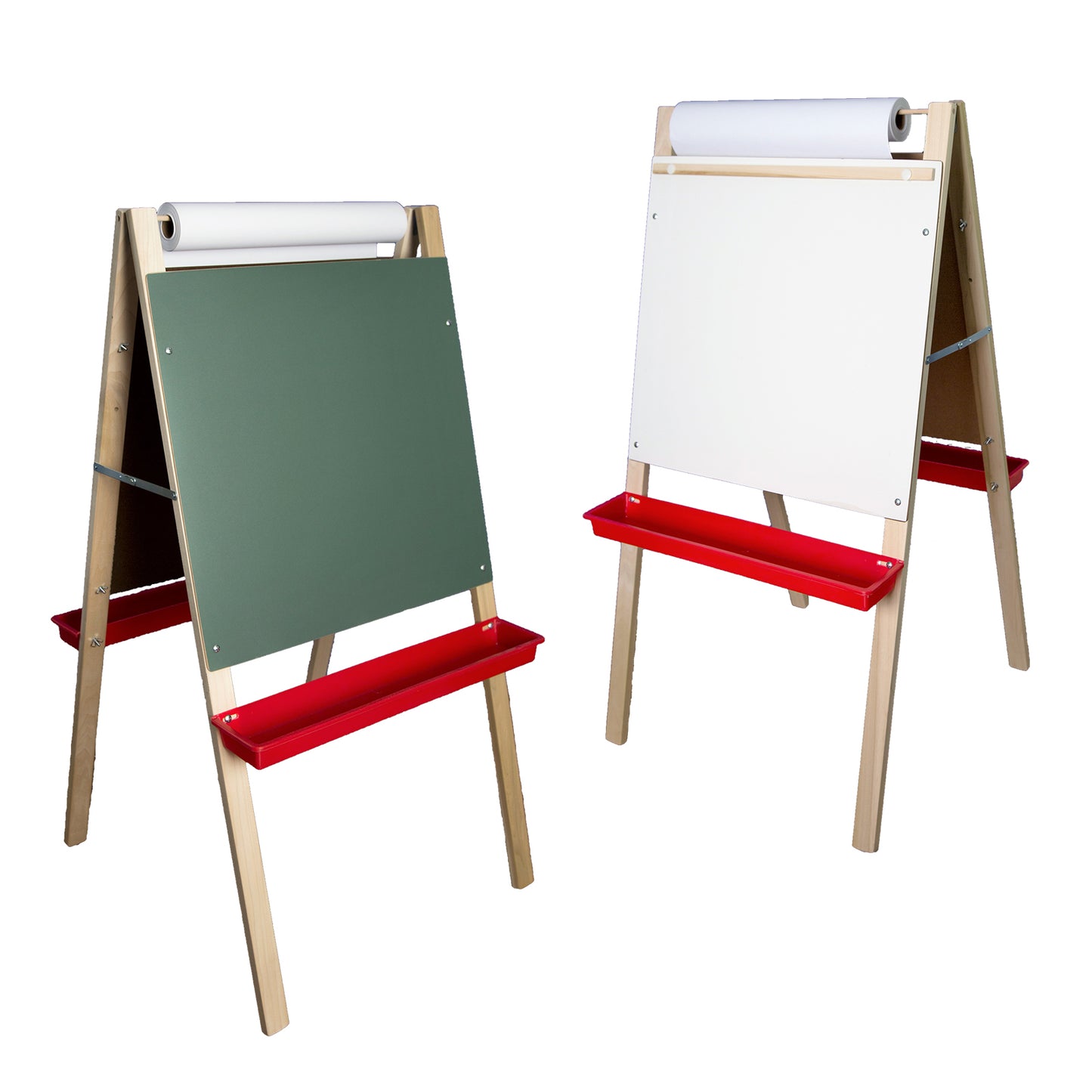 Crestline Products Adjustable Paper Roll Easel with Craft Paper and Storage Trays, 48" x 24"