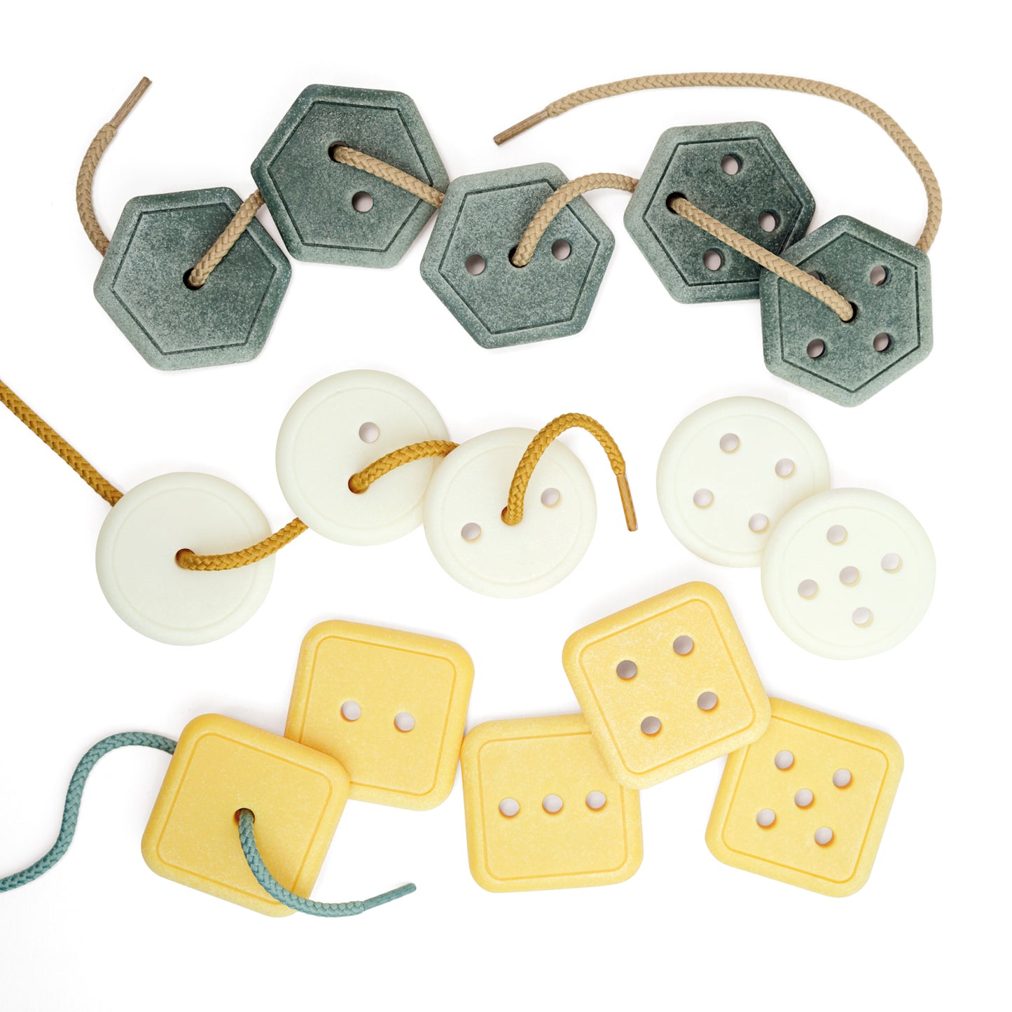 Yellow Door Count & Thread Stones - Educational Number and Shape Sorting Toy