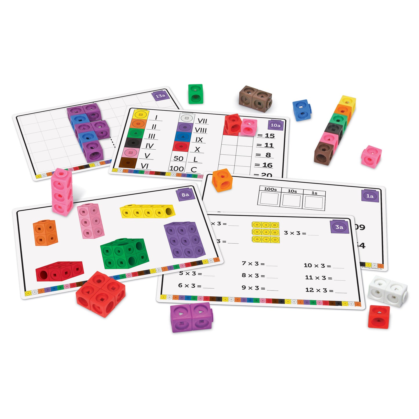 Learning Resources Mathlink Cubes - Early Math Activity Set - 115 Pieces