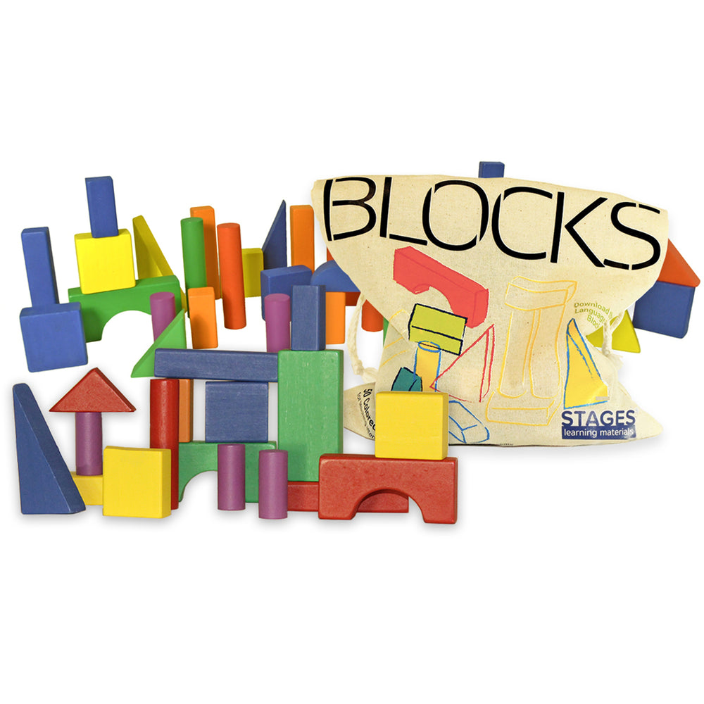 Stages Learning Materials Sensory Builder Blocks - 50 Piece Set