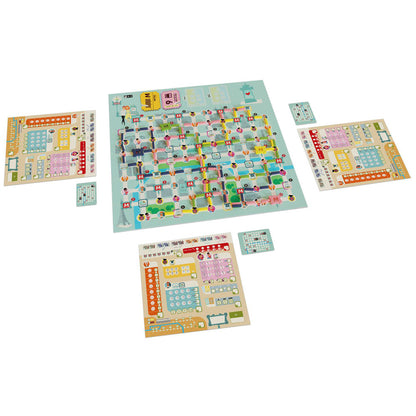 IELLO Get On Board: Paris & Rome Metro Line Strategy Board Game