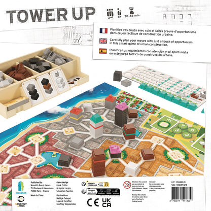 Monolith Board Games: Tower Up - City Building Board Game, Ages 8+, 2-4 Players