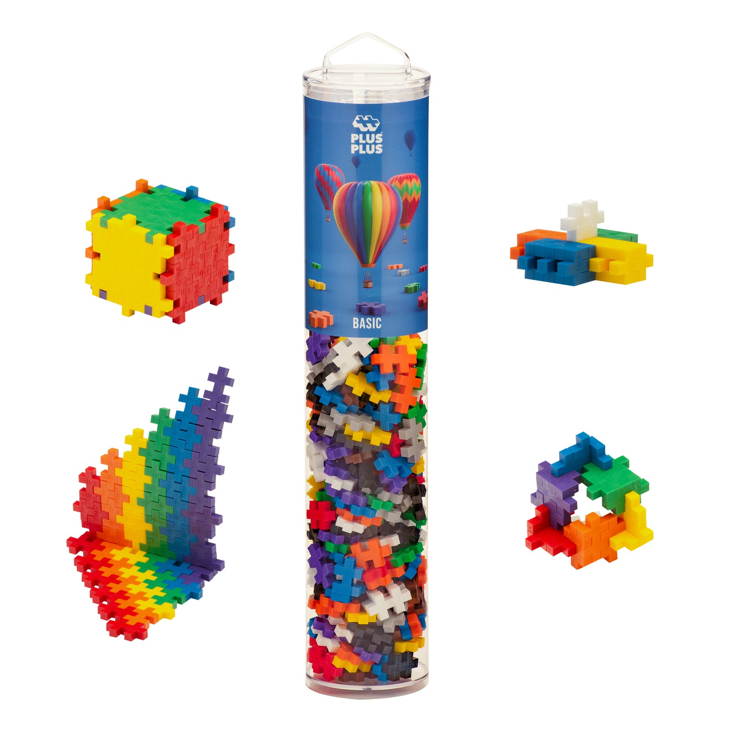 Plus-Plus Basic 240-Piece Construction Building Set - Colorful Interlocking Mini Puzzle Blocks