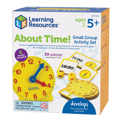 Learning Resources About Time! - Classroom Clock Set for Time-Telling Skills