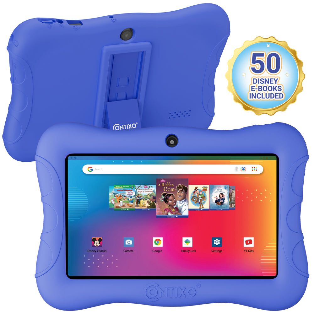 Contixo V9 7-Inch Kids 32GB HD Tablet with 50 Disney E-Books - Dark Blue